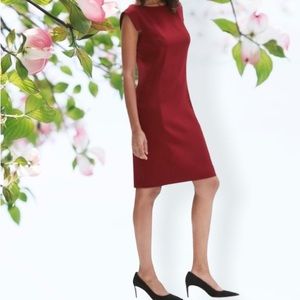 M.M. Lafleur Sarah Cap Sleeve Sheath Dress Pomegranate Red Burgundy Size 4